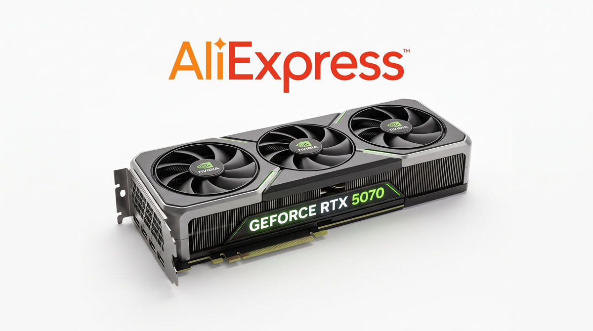 NVIDIA GeForce RTX 5070 na AliExpress